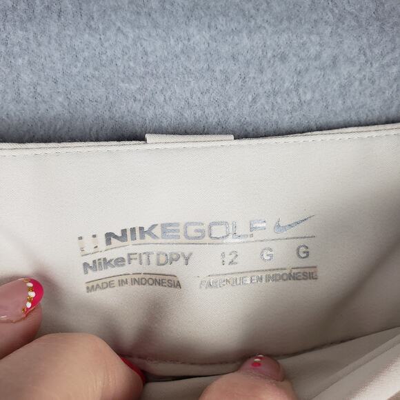 Nike Golf Women's Size 12 Fit Dry Athletic Skort Beige Cream Sporty Pickleball - Picture 7 of 10